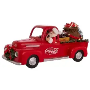 Coca-Cola kerstman in pick-up truck