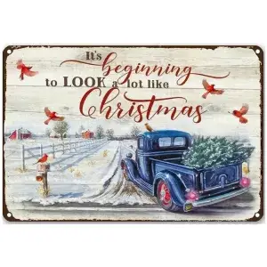 Metalen wandbordje It’s Beginning