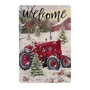 Metalen wandbordje Welcome Rode Trekker