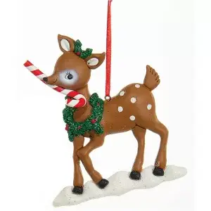 Rendier met krans