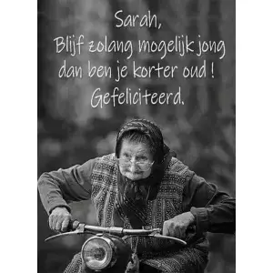 Sarah, blijf zo lang mogelijk jong