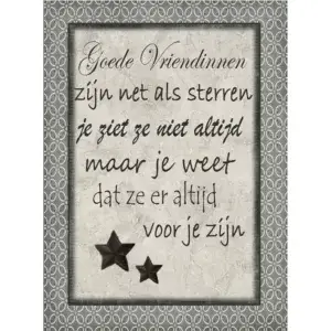 Goede vriendinnen zijn net als sterren