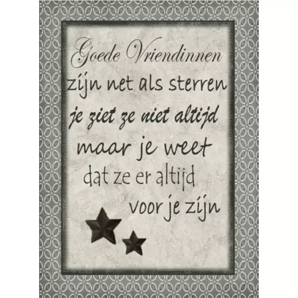 Goede vriendinnen zijn net als sterren