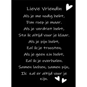 Lieve vriendin