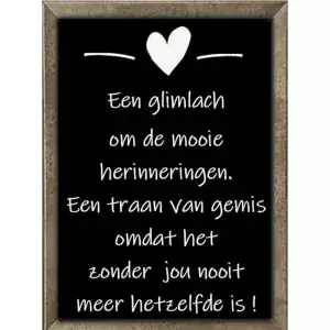 Een glimlach om de mooie herinneringen