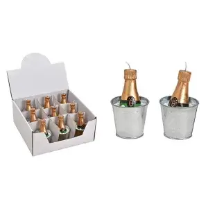 Champagnefles in tinnen emmer