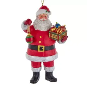 Kerstman met kerstballen