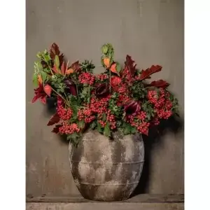 Landelijk en sober vaas bloemen