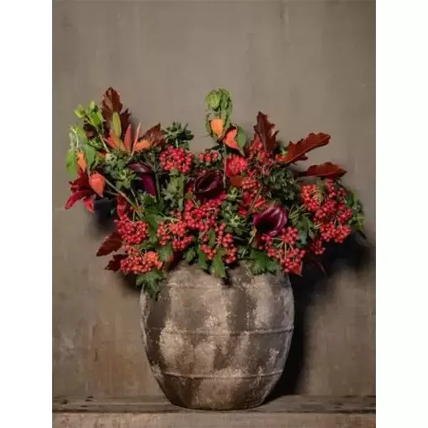 Landelijk en sober vaas bloemen