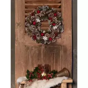 Kerstkrans op Louvre deur