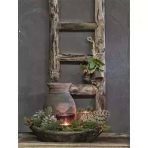 Kerststuk met ladder