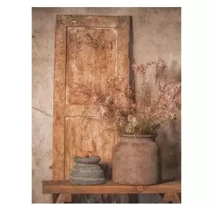 Boeket op vaas met amberblokjes