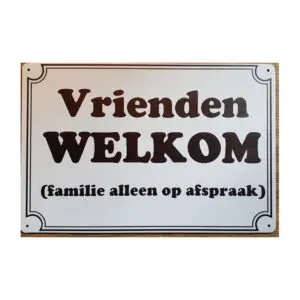 Vrienden welkom