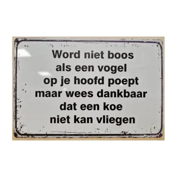 Word niet boos