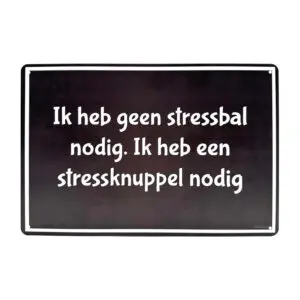 Ik heb geen stressbal nodig