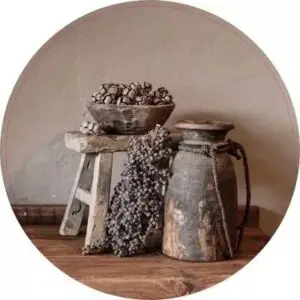 krukje met grijze schaal en pot 50 cm