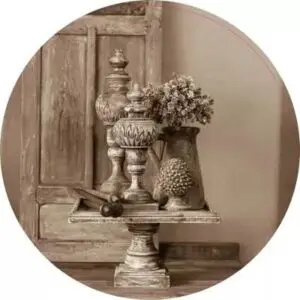 Landelijk op plateau sepia 50 cm