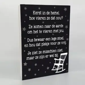 Kerst in de hemel -zwart-