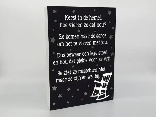 Kerst in de hemel -zwart-
