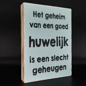 Het geheim van een goed huwelijk
