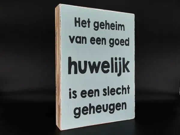 Het geheim van een goed huwelijk