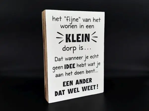 Wonen in een klein dorp - wit-