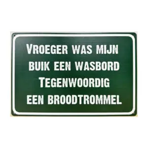 Vroeger was mijn buik