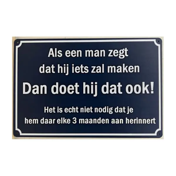 Als een man zegt