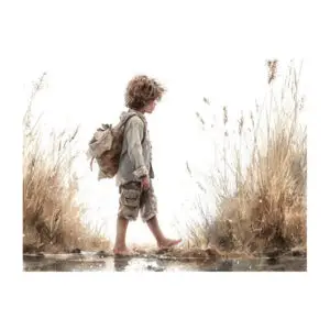 Fotokaart Lopend door de natuur