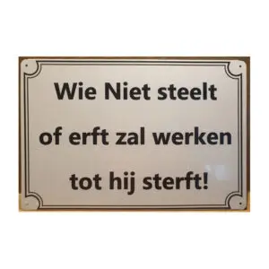 Wie niet steelt of erft