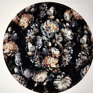 Bloemen in zwart decor