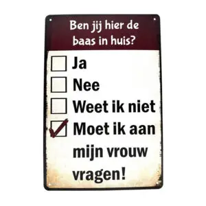 Ben jij hier de baas in huis