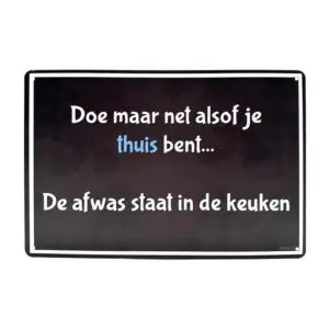 Deoe maar net alsof je thuis bent