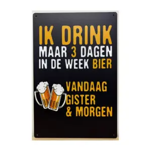 Ik drink maar 3 dagen