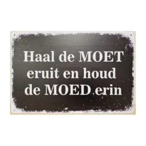 Haal de moet eruit