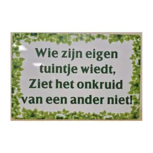 Wie zijn eigen tuintje