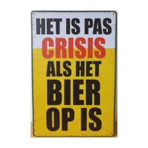 Het is pas crisis