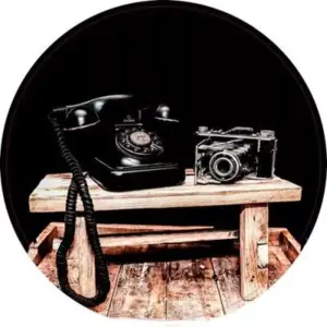 Oude telefoon en fototoestel