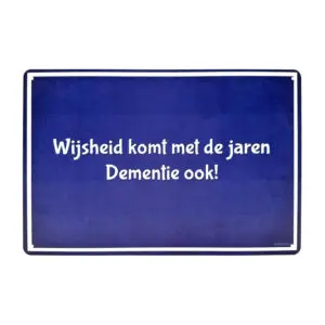 Wijsheid komt met de jaren