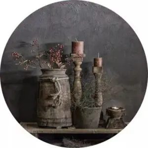 Stoer en sober kaarsen met pot