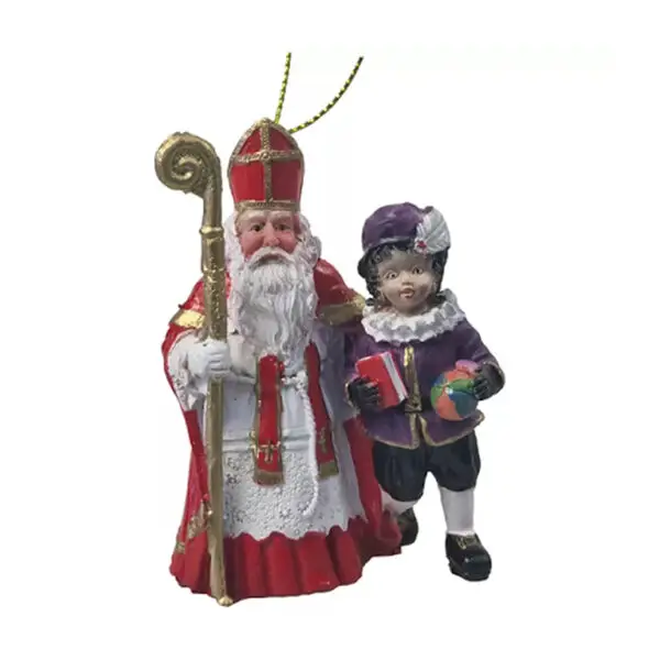 Sinterklaas en Roetveeg Piet staand