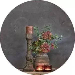 Hortensia met kaarsen