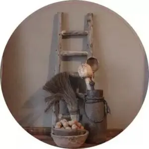 Stilleven walnoten en ladder 30 cm