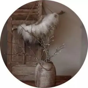 Landelijk en stoer met vacht 30 cm