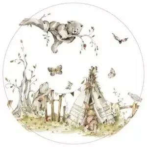 Kamperen in het bos neutrale kleur