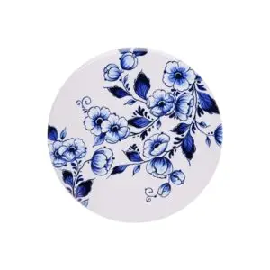 Pannenonderzetter Bloemen - Delfts blauw - 18 cm