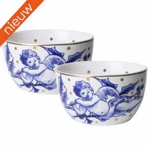 Dipschaaltje Kerstengel set van 2 schaaltjes