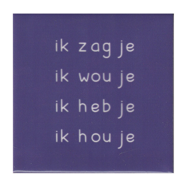 Ik zag je