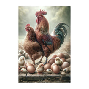 Kippen met kuikens