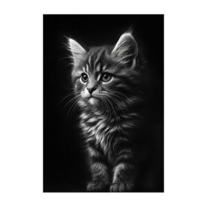 Poes met zwarte achtergrond